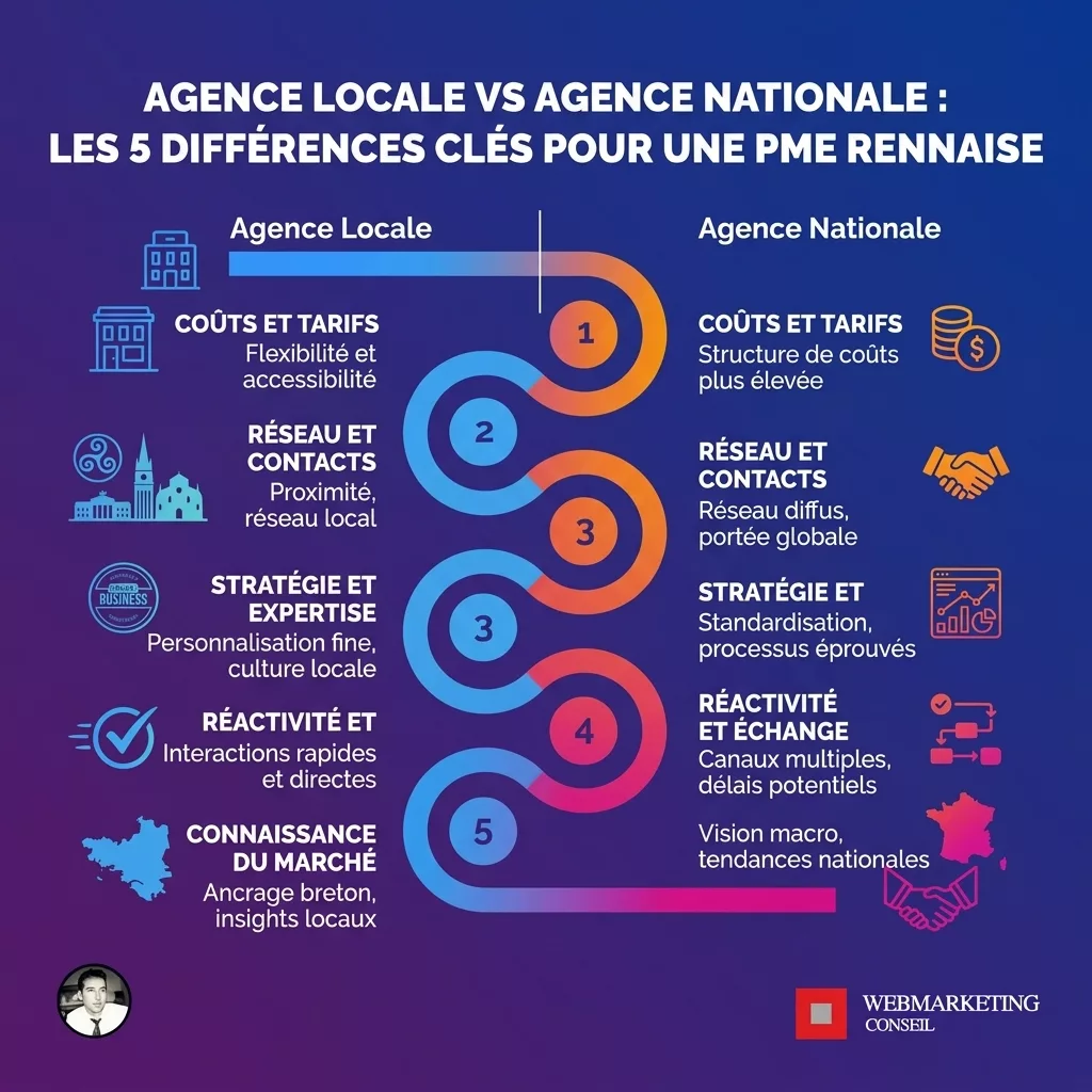 Comparatif agence locale et nationale
