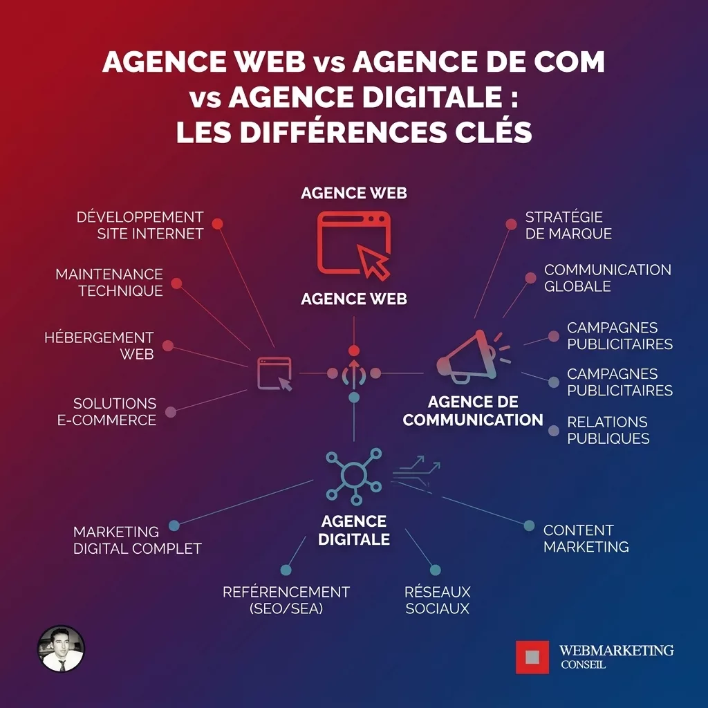 Comparatif types d'agences digitales