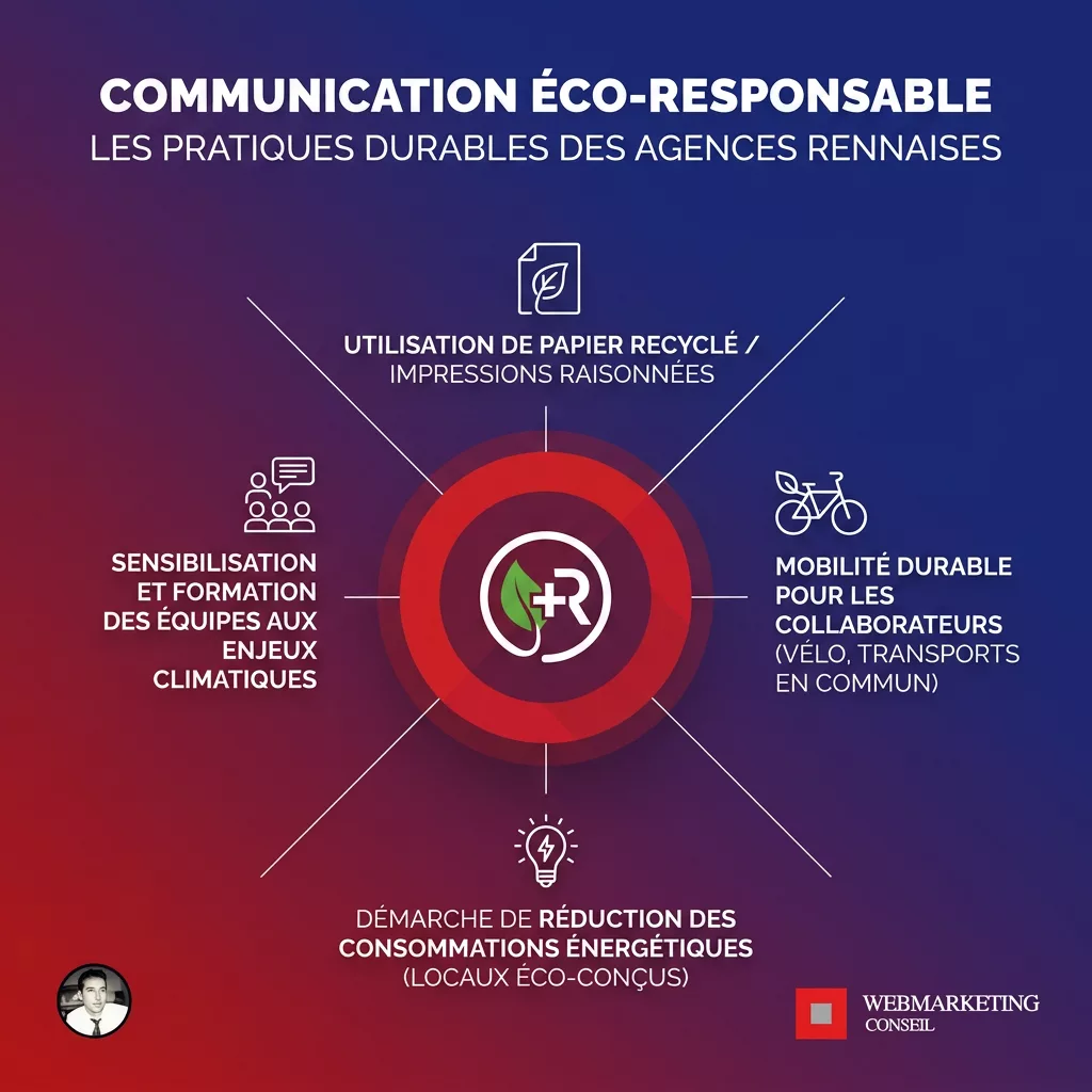 Infographie pratiques éco-responsables agences Rennes