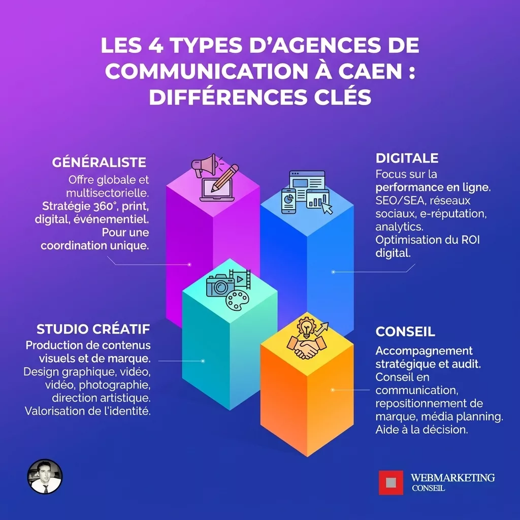 Types agences communication Caen comparatif