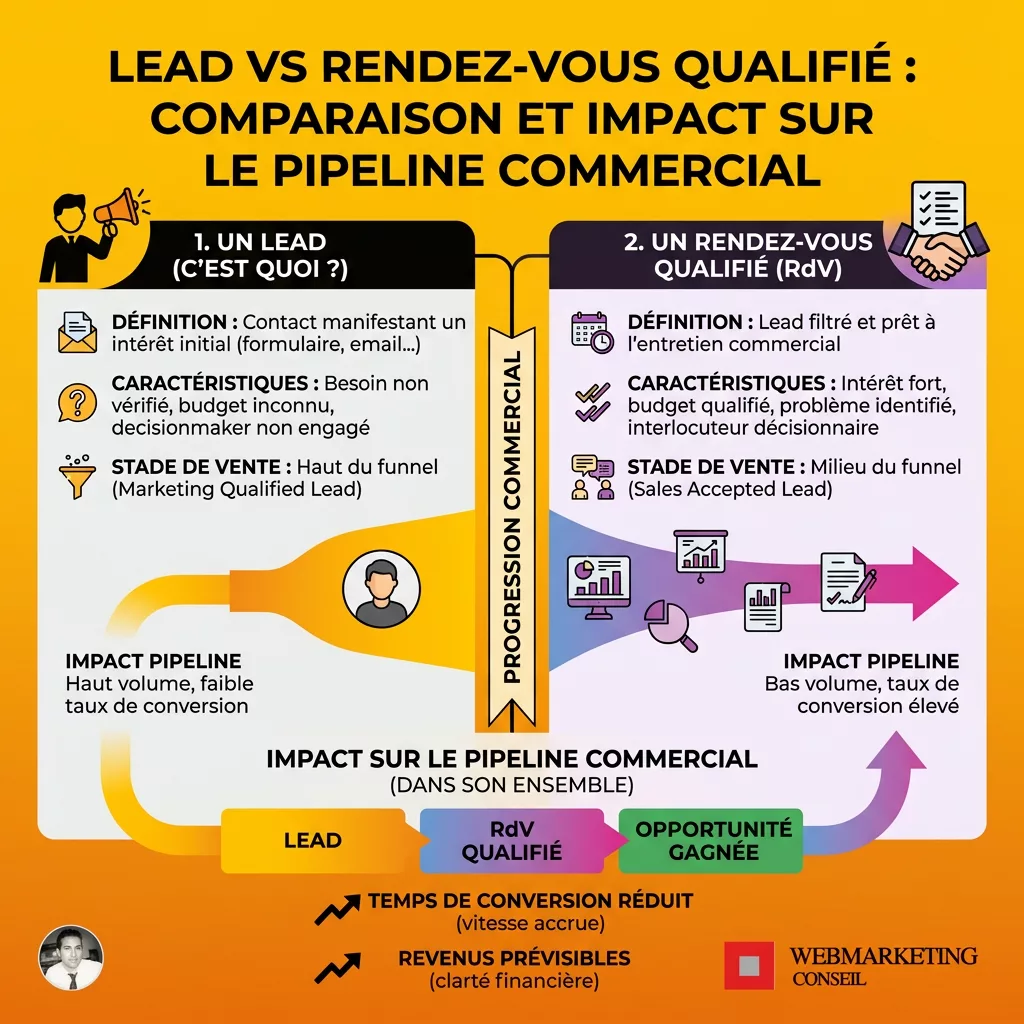 Différence lead et rendez-vous qualifié B2B
