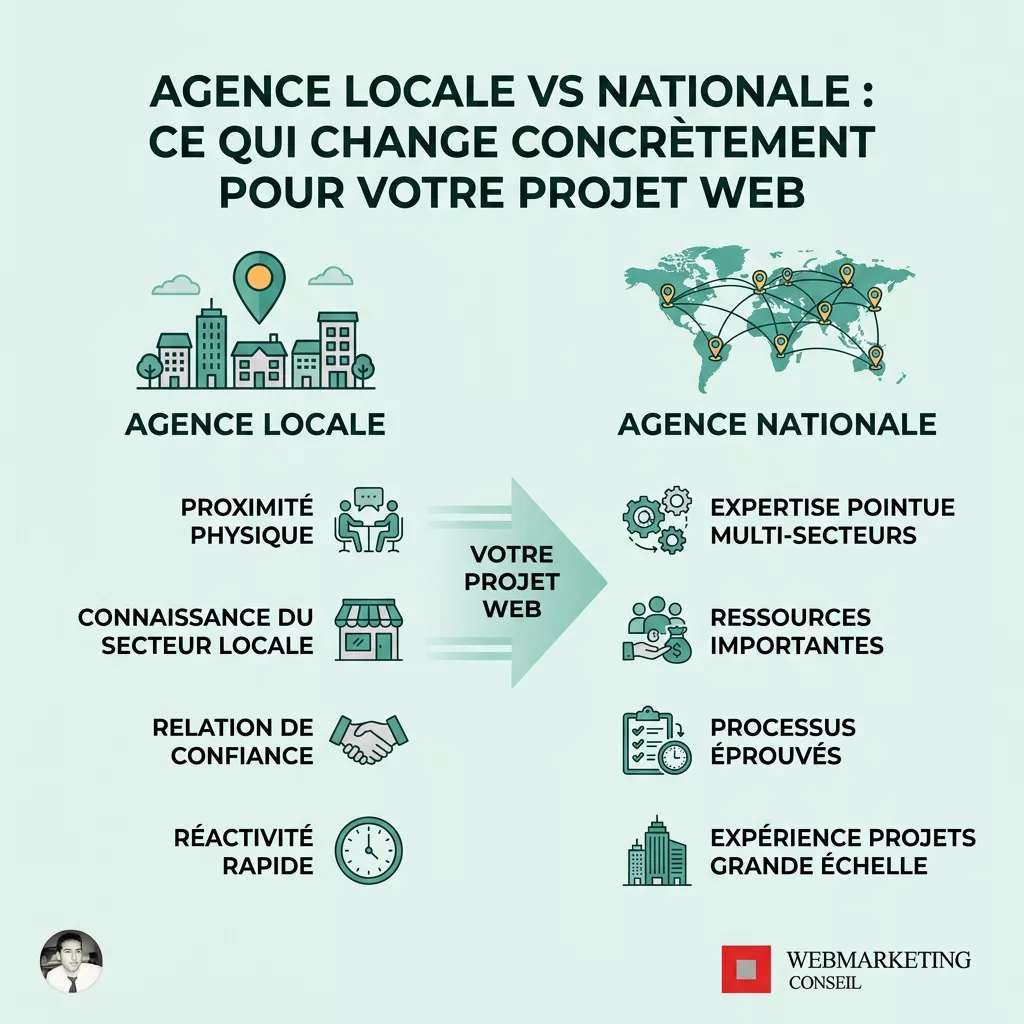 Comparatif agence locale vs nationale Douai