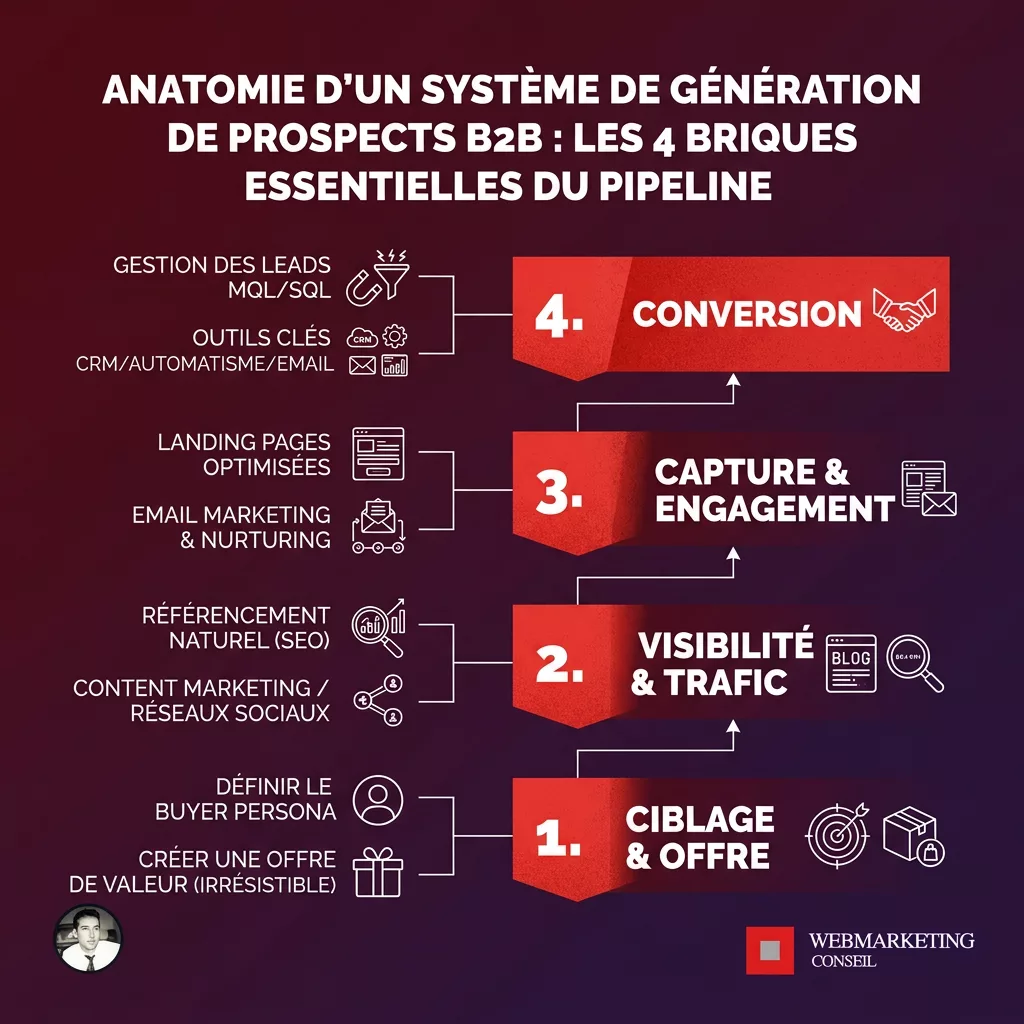 Architecture système génération prospects B2B