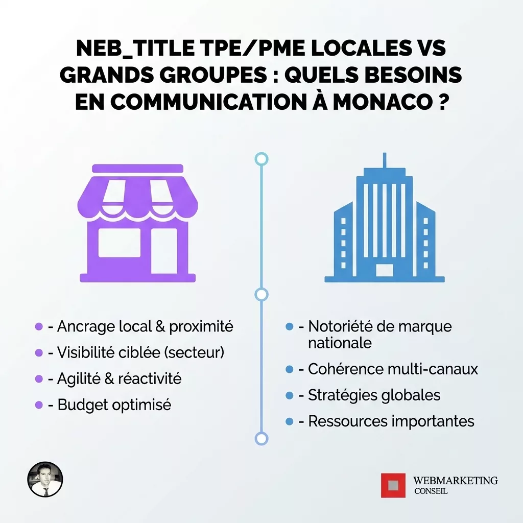 Infographie comparaison besoins communication Monaco