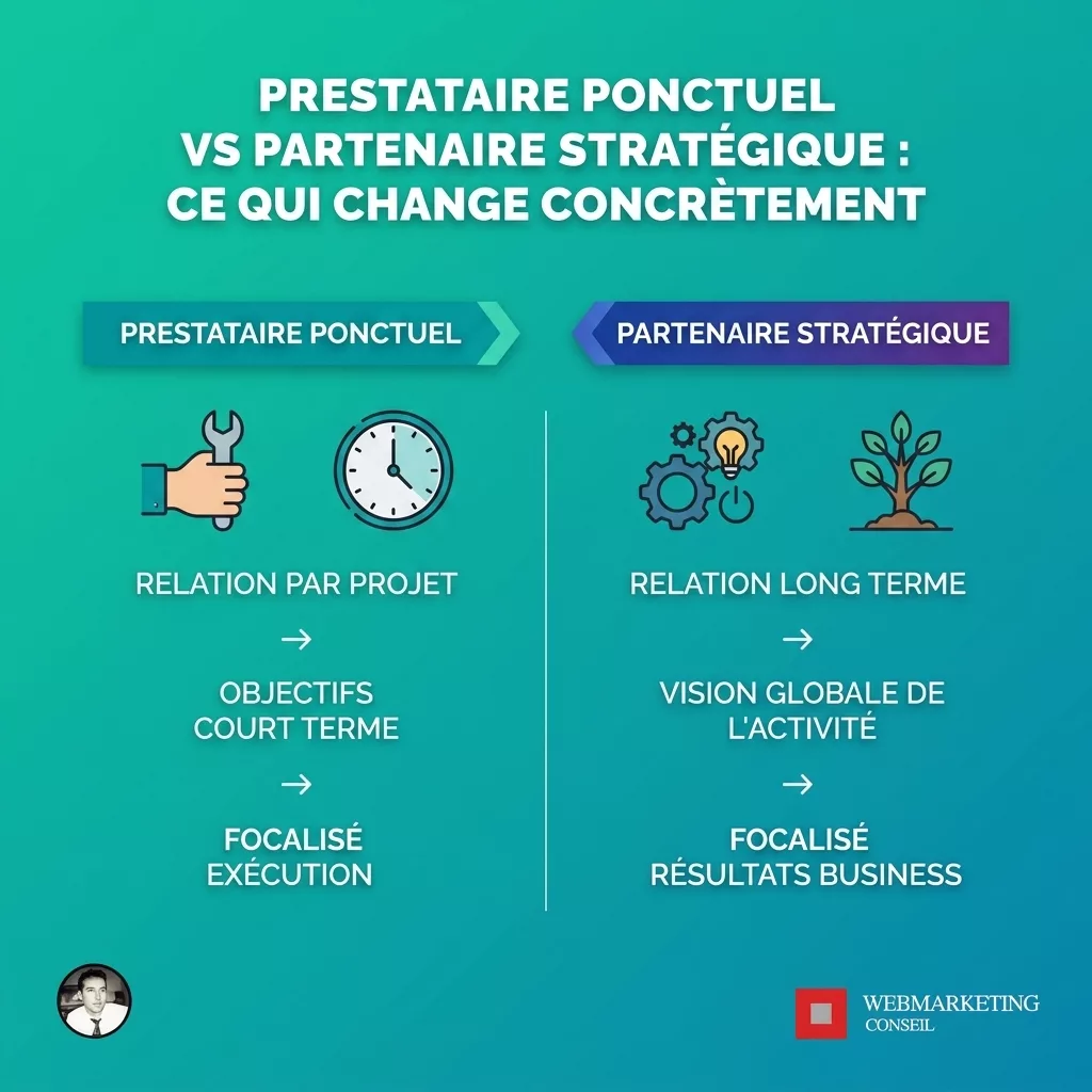 Différence prestataire et partenaire digital