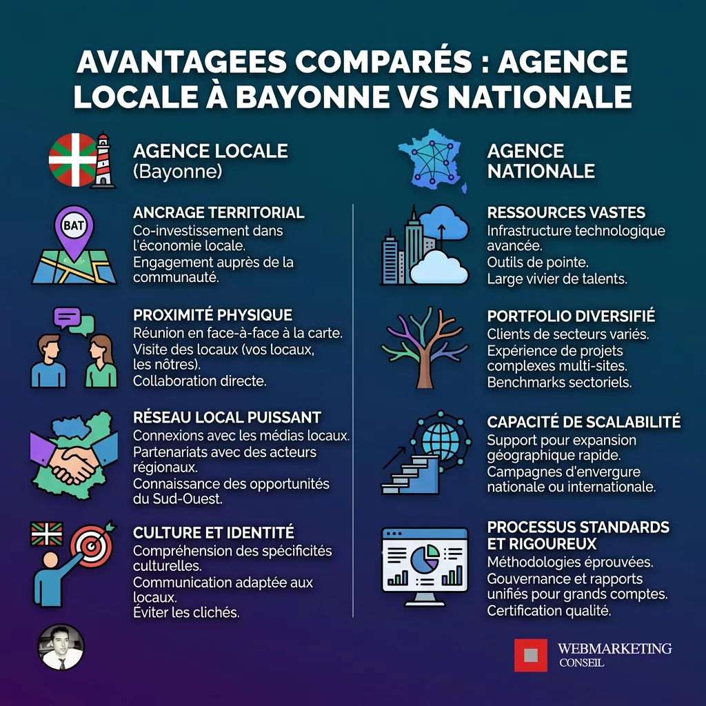 Comparatif agence locale et agence nationale