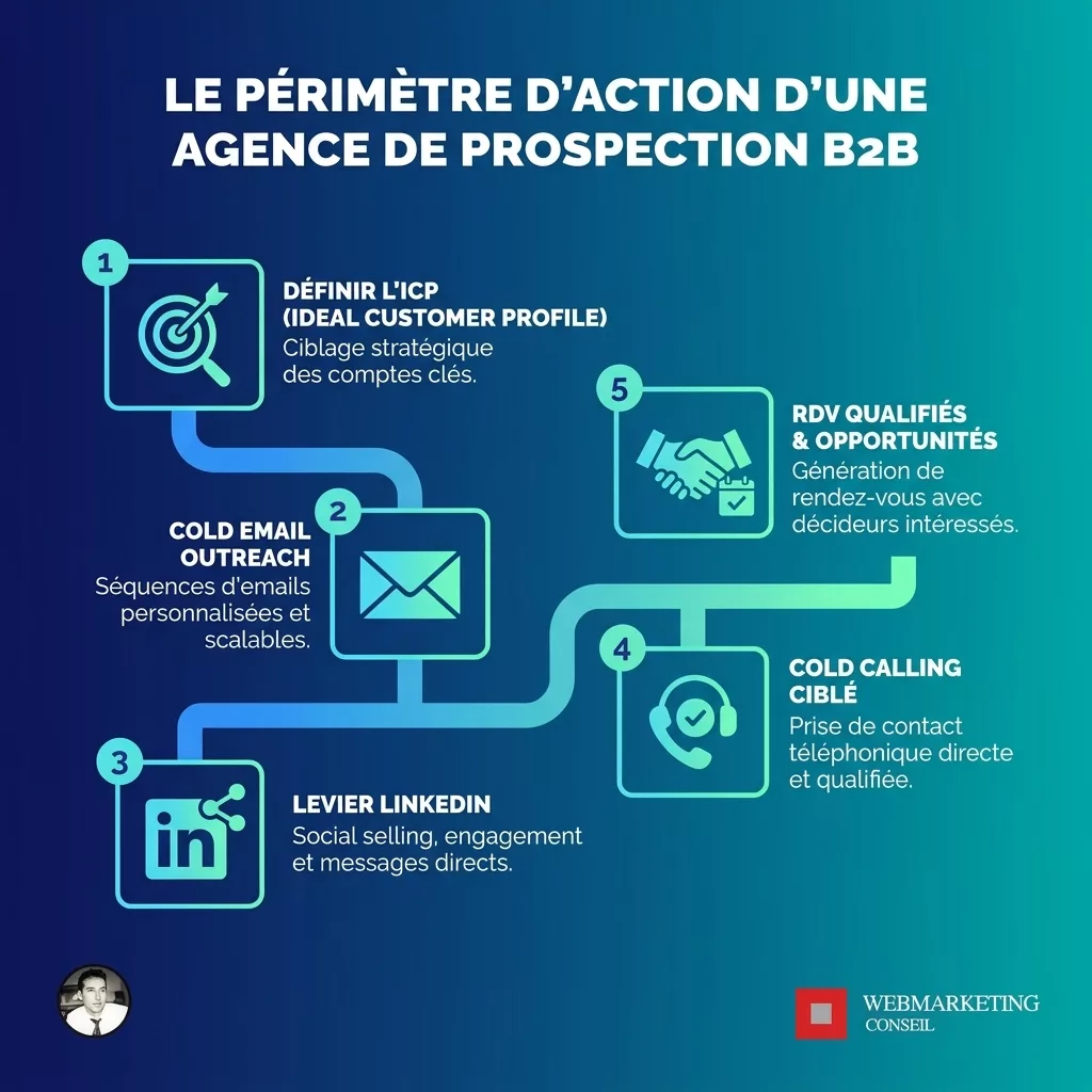Périmètre et missions agence prospection B2B