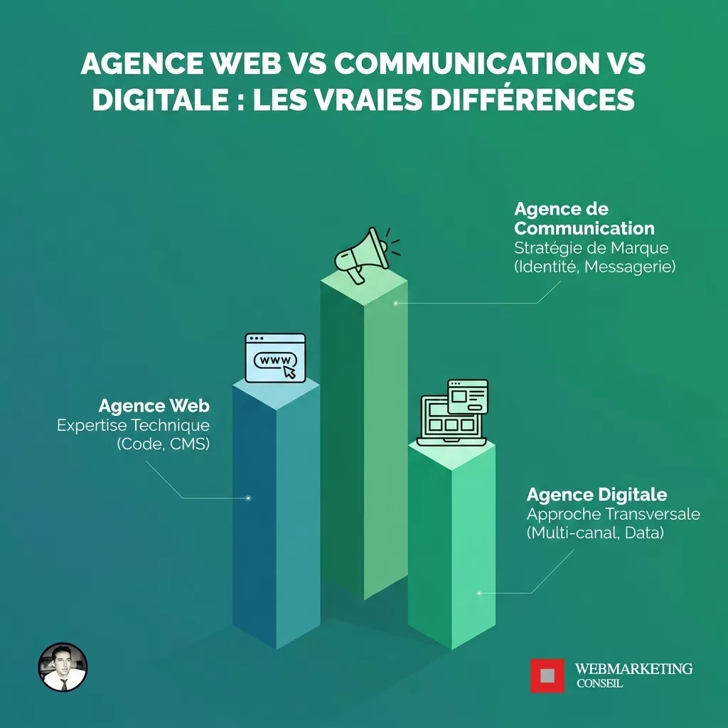 Comparatif trois types d'agences digitales