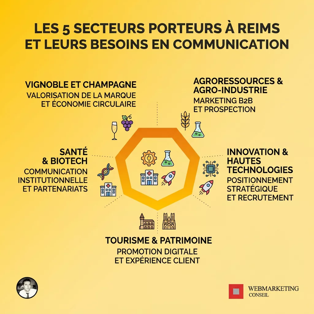 Infographie secteurs économiques rémois
