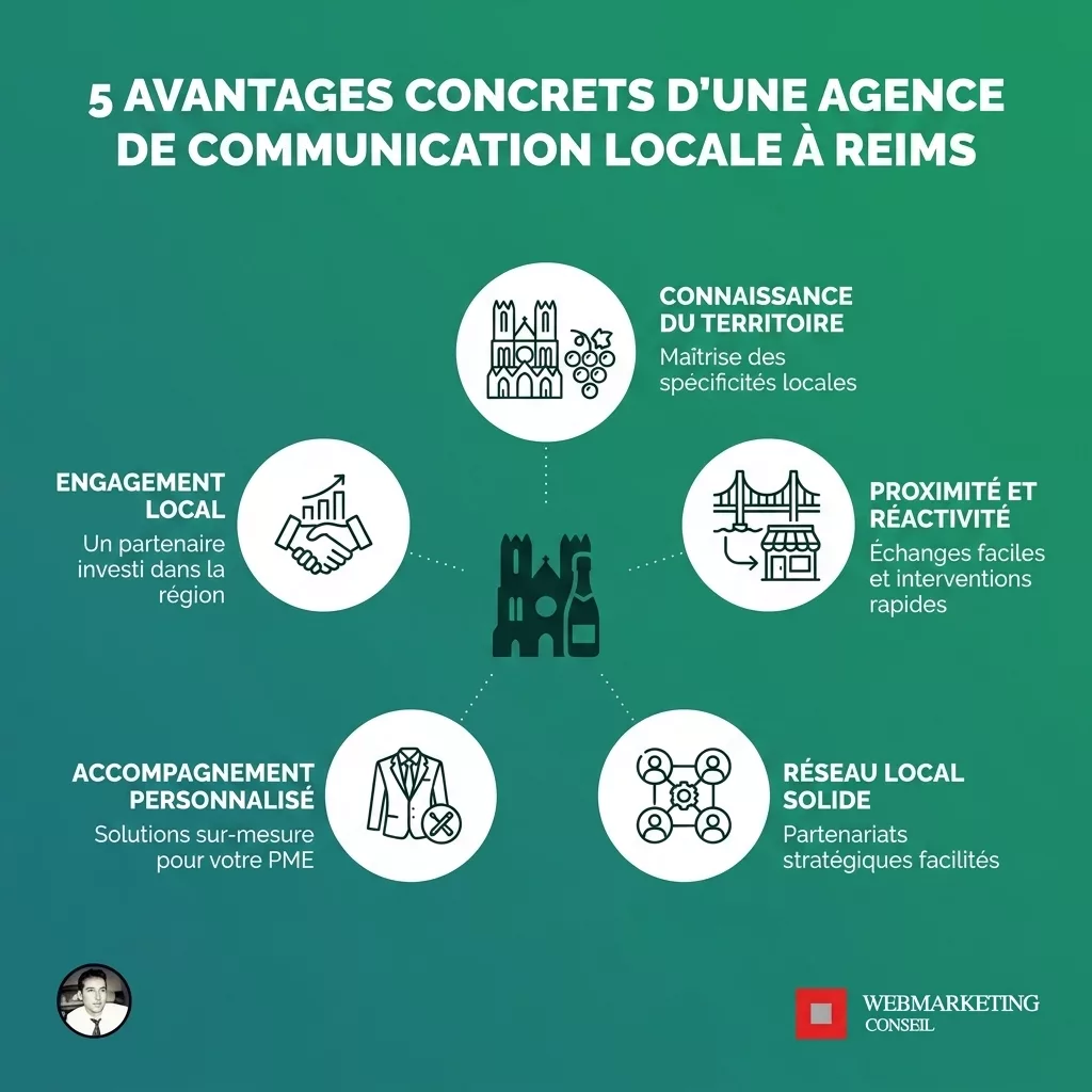 Avantages agence communication locale Reims