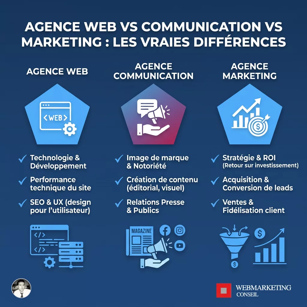 Comparatif des types d'agences marketing