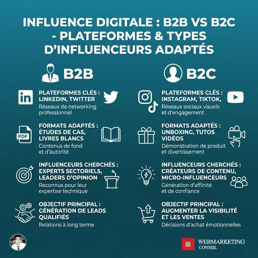 Différences influence B2B B2C