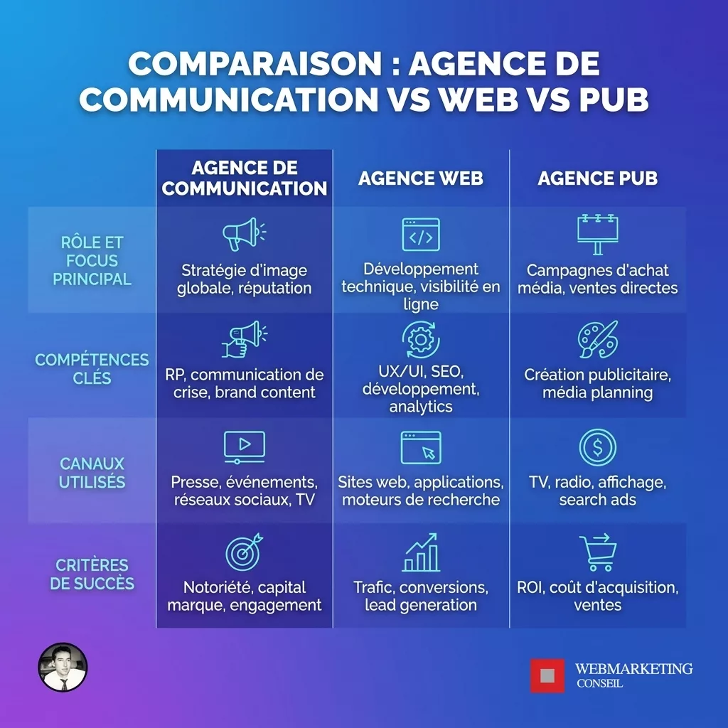 Comparatif agences communication web pub