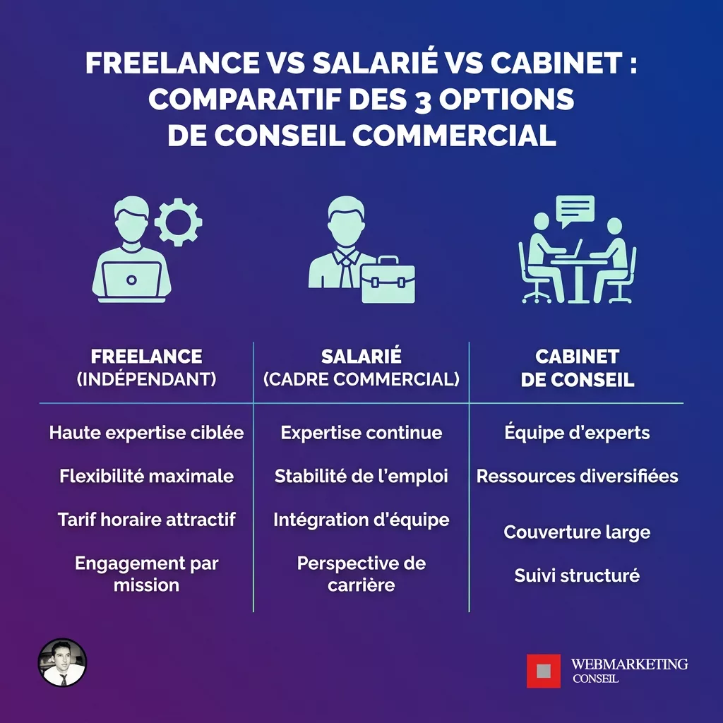 Tableau comparatif des profils de consultants commerciaux