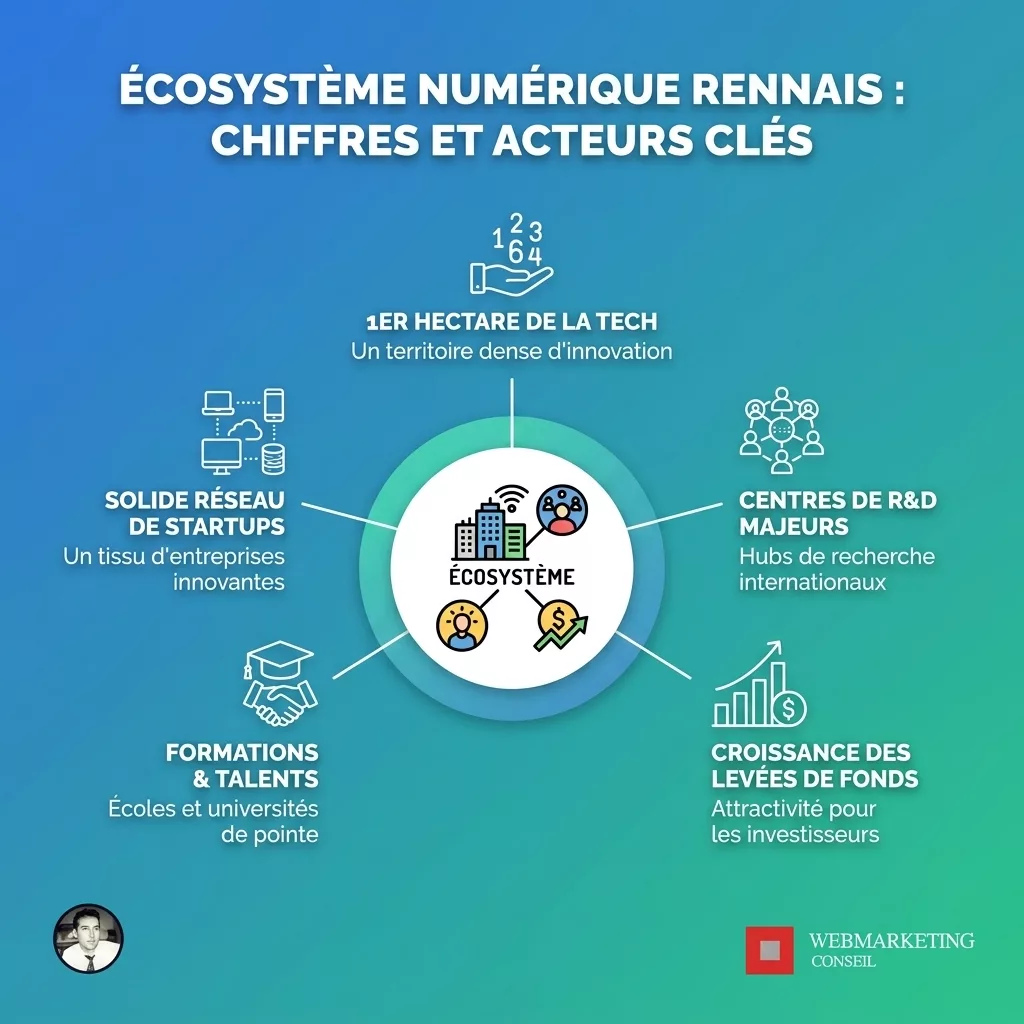 Chiffres clés de l'écosystème digital de Rennes