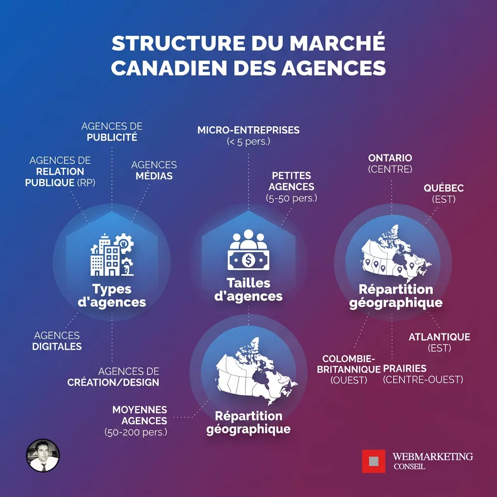 Structure marché agences marketing Canada