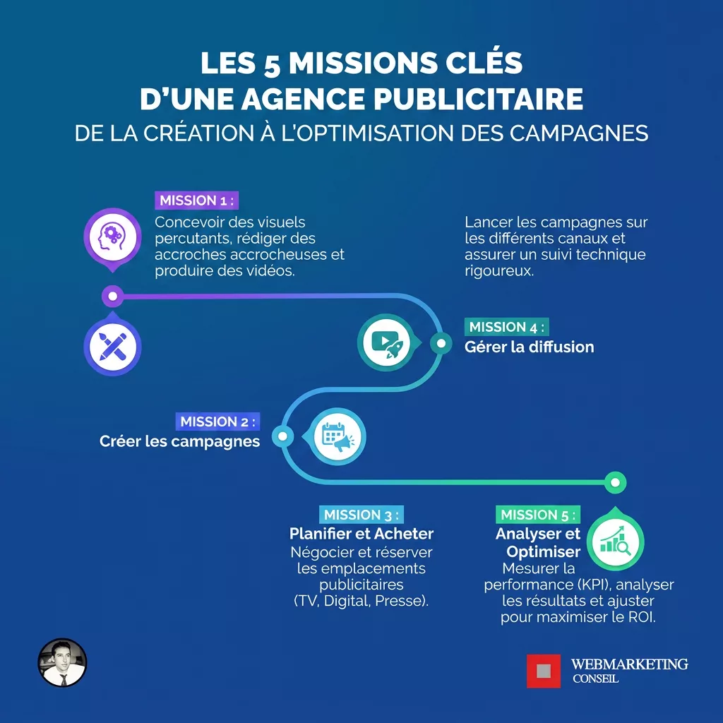 Missions agence publicitaire schéma