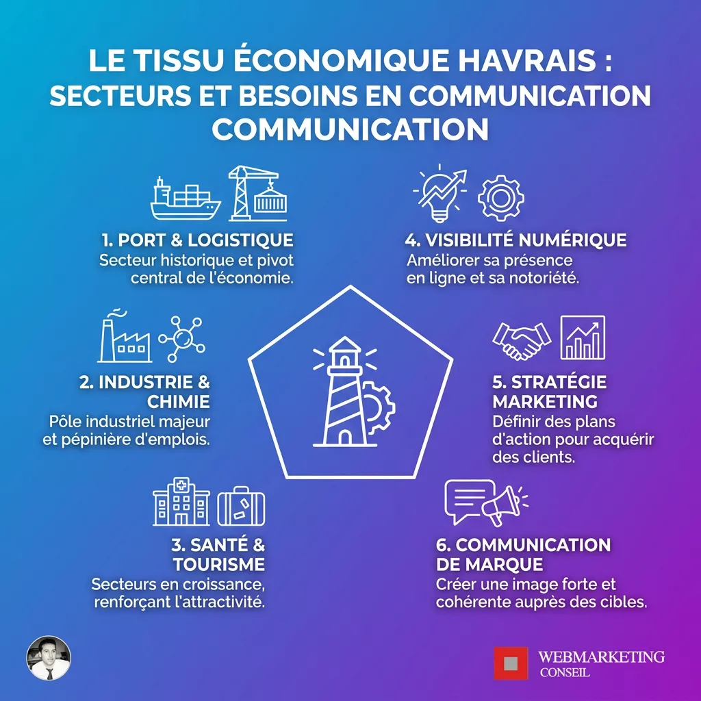 Infographie secteurs économiques du Havre