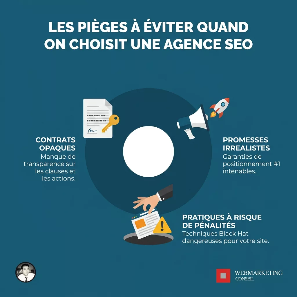 Infographie pièges choix agence SEO