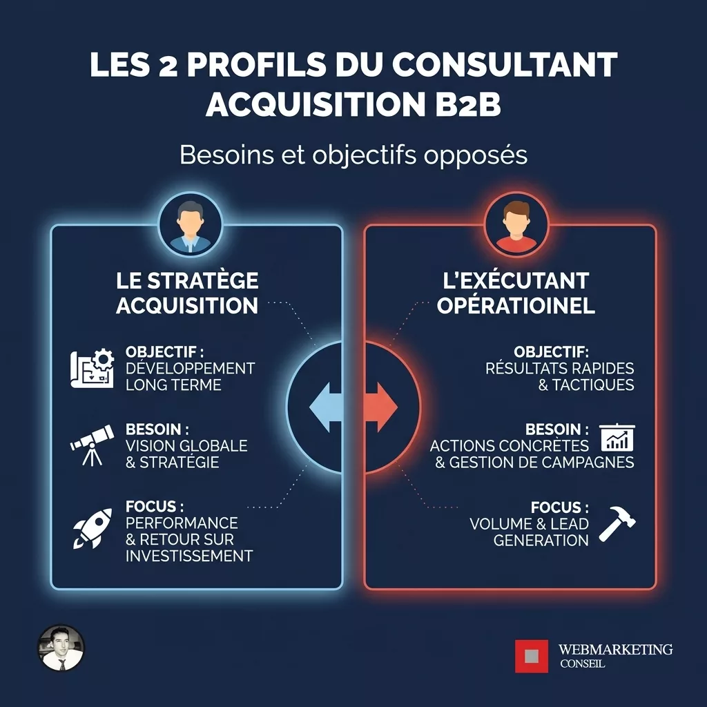 Deux profils consultant acquisition B2B
