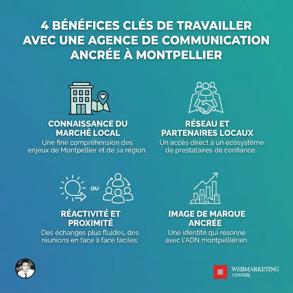 Bénéfices agence communication locale Hérault