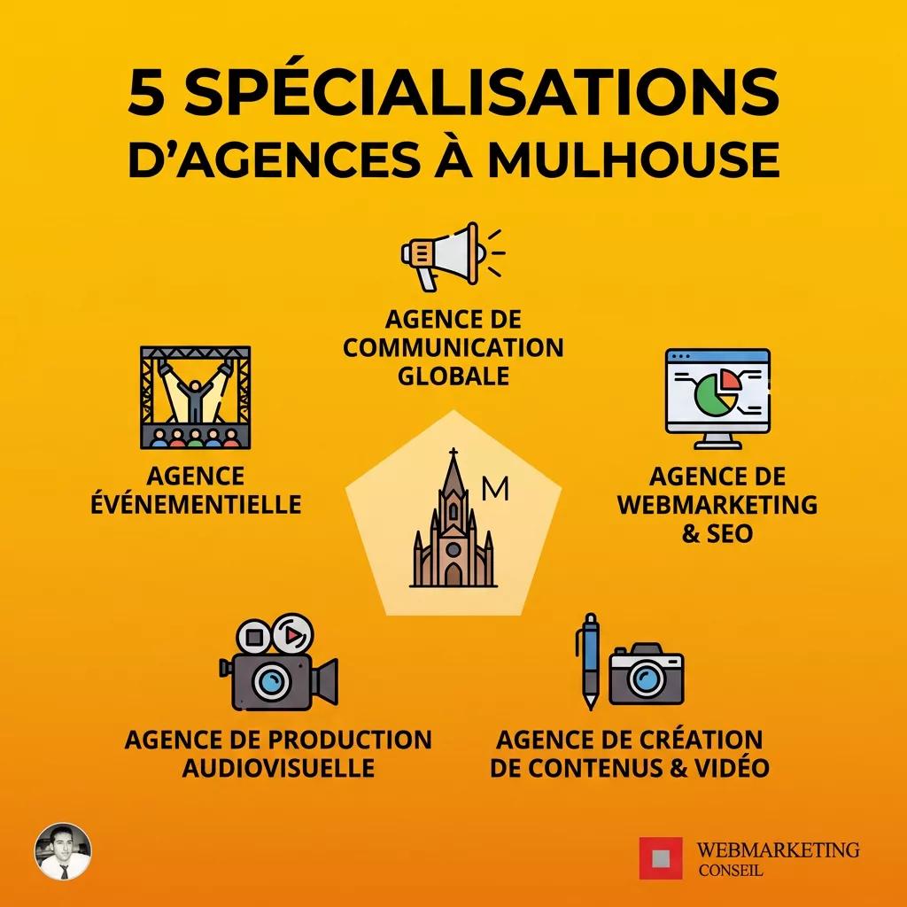 Panorama des spécialisations agences communication Mulhouse