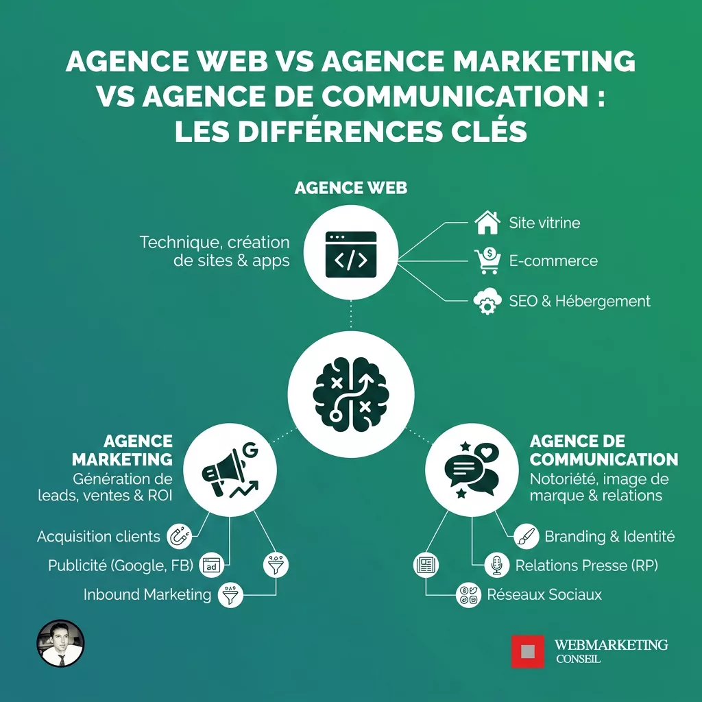 Comparatif types d'agences marketing