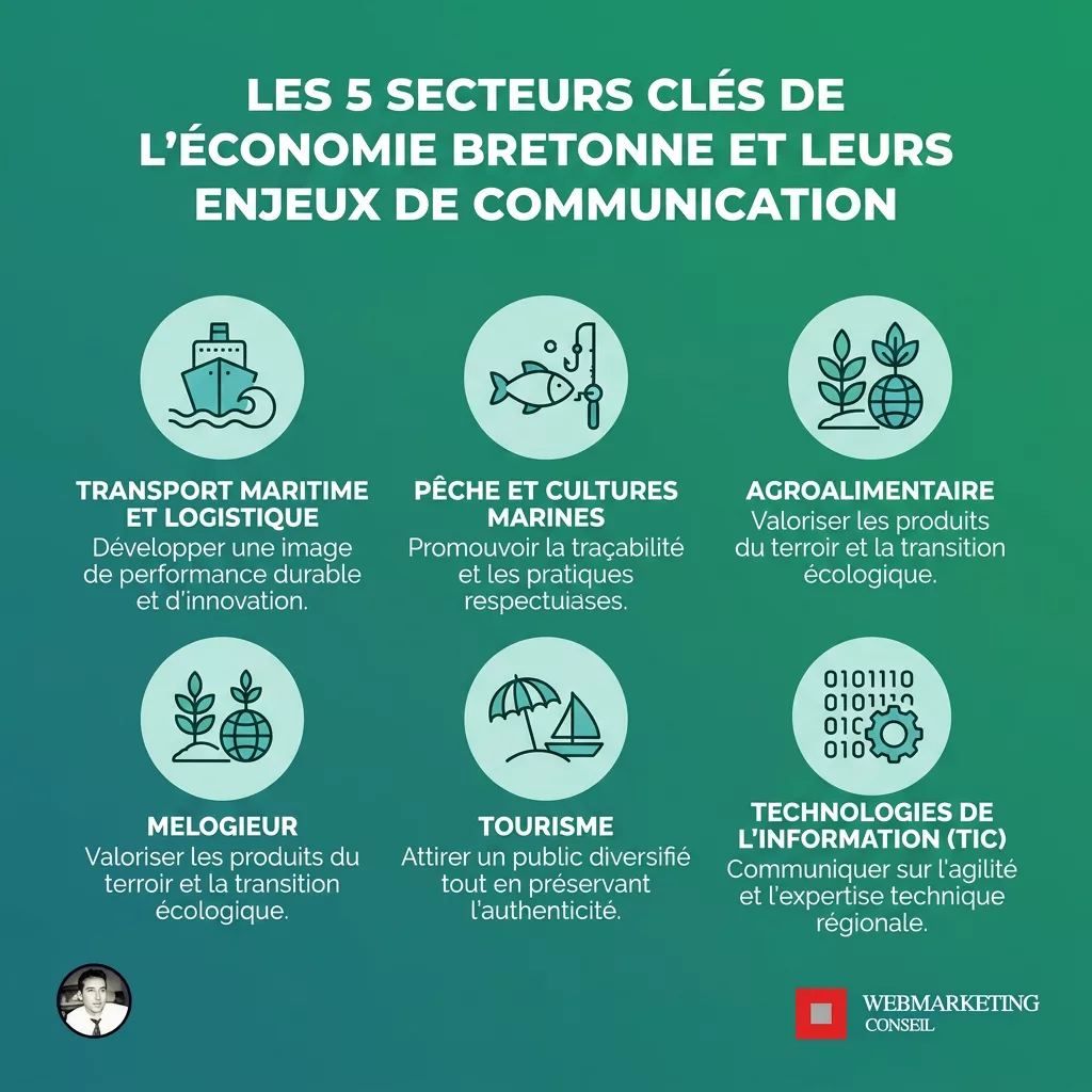 Infographie secteurs économiques bretons