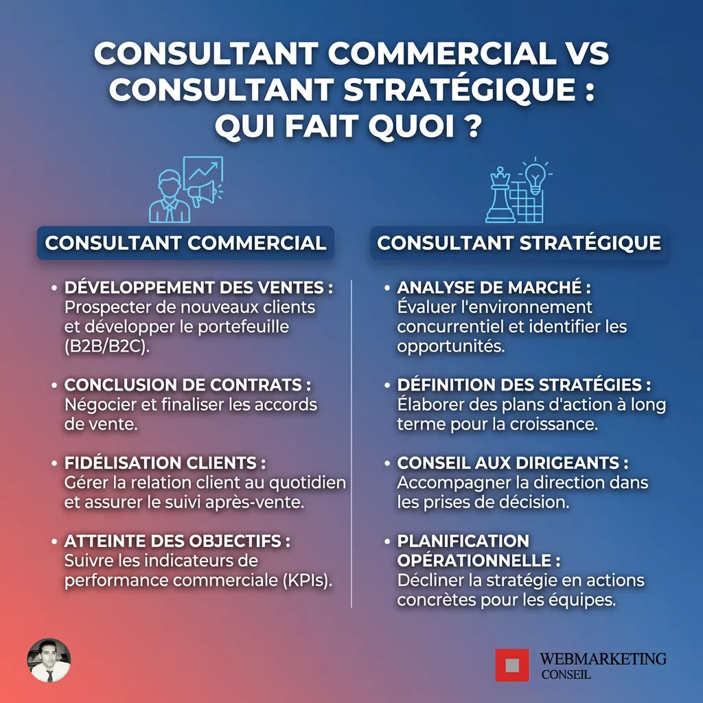 Distinction entre consultant opérationnel et stratégique