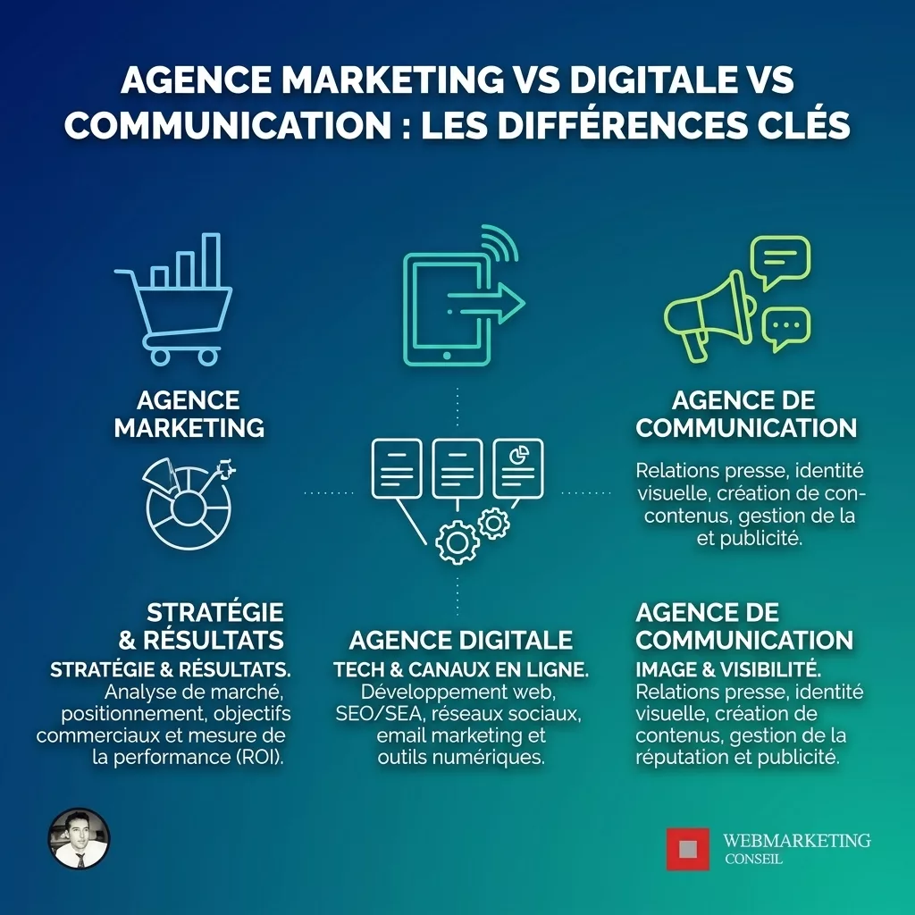 Comparatif types d'agences marketing