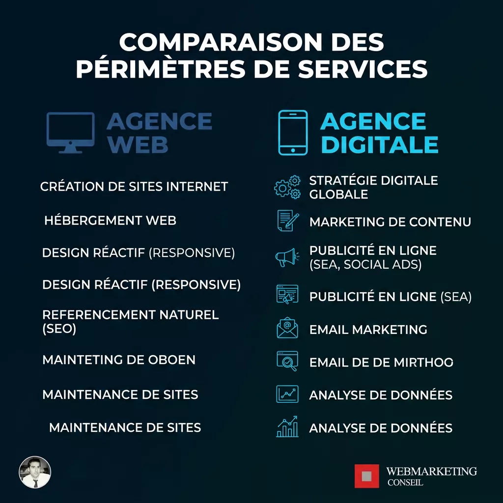 Différences agence web et agence digitale Bordeaux