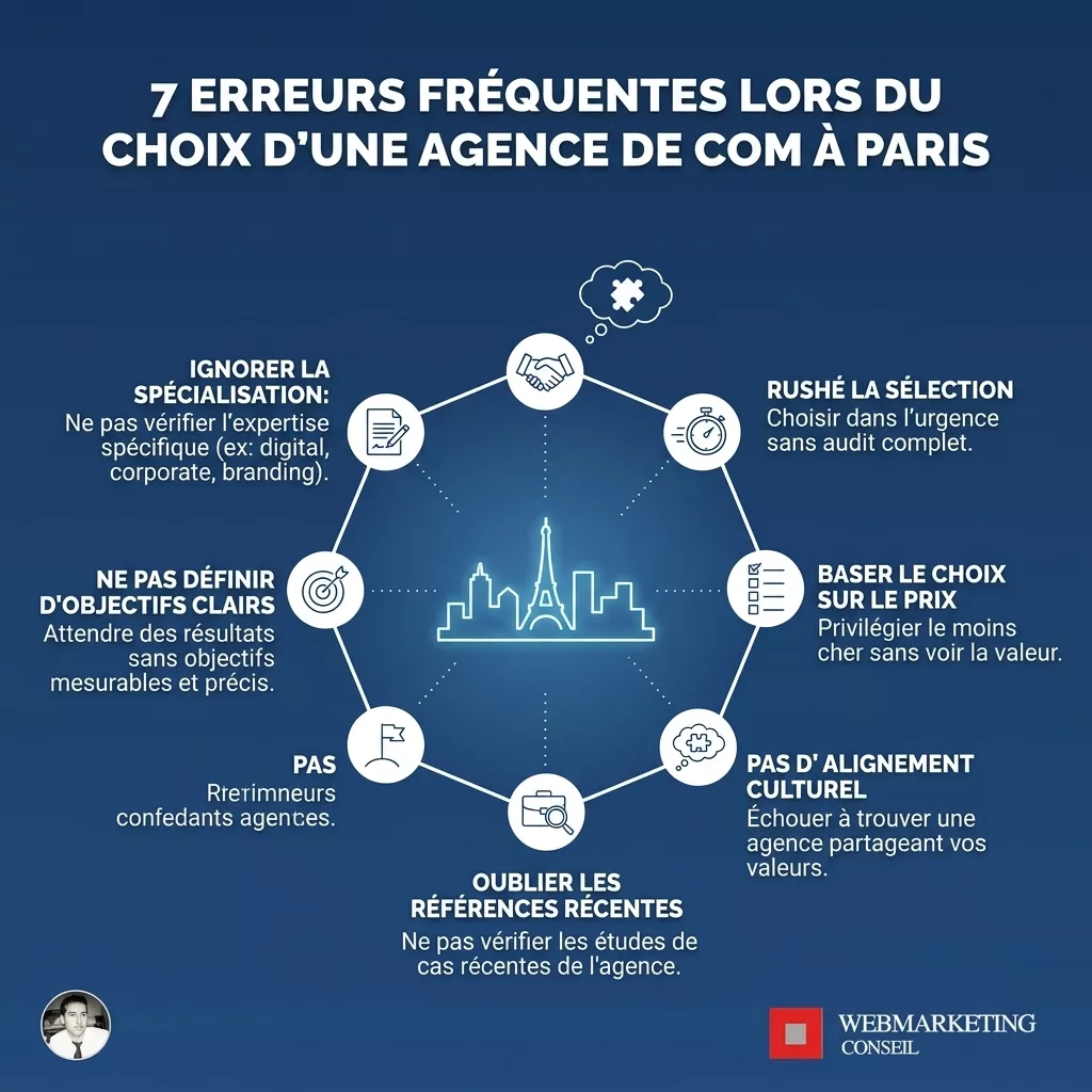 Infographie sur les erreurs courantes de brief agence