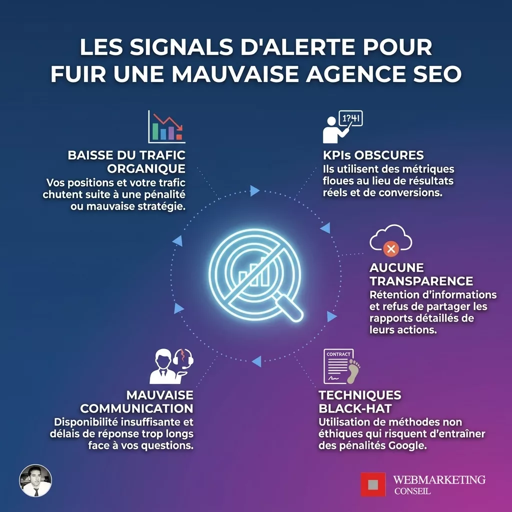 Red flags agence référencement à éviter