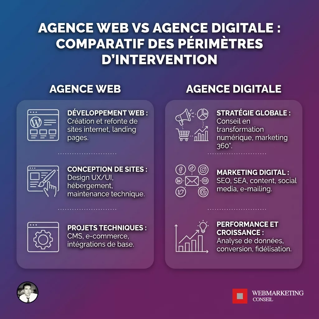 Comparatif agence web et agence digitale
