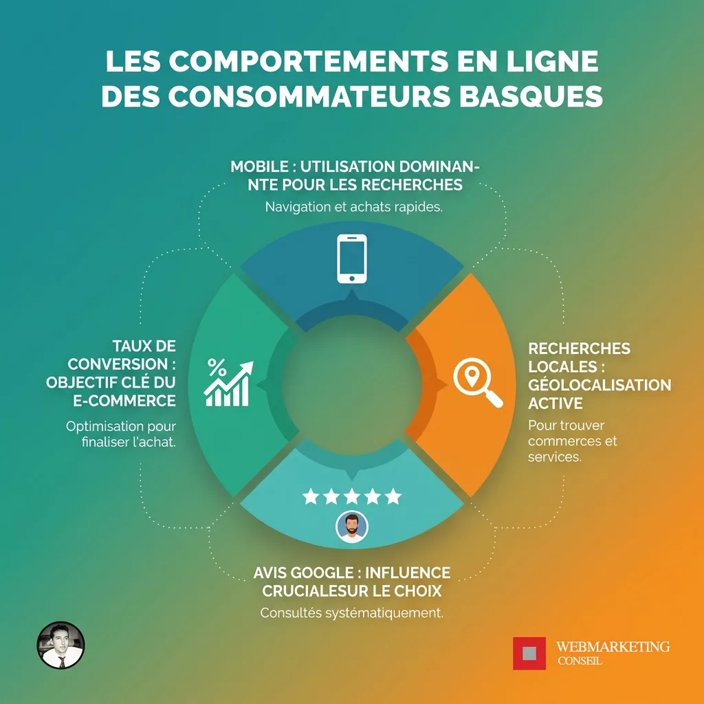 Statistiques comportements en ligne consommateurs Bayonne