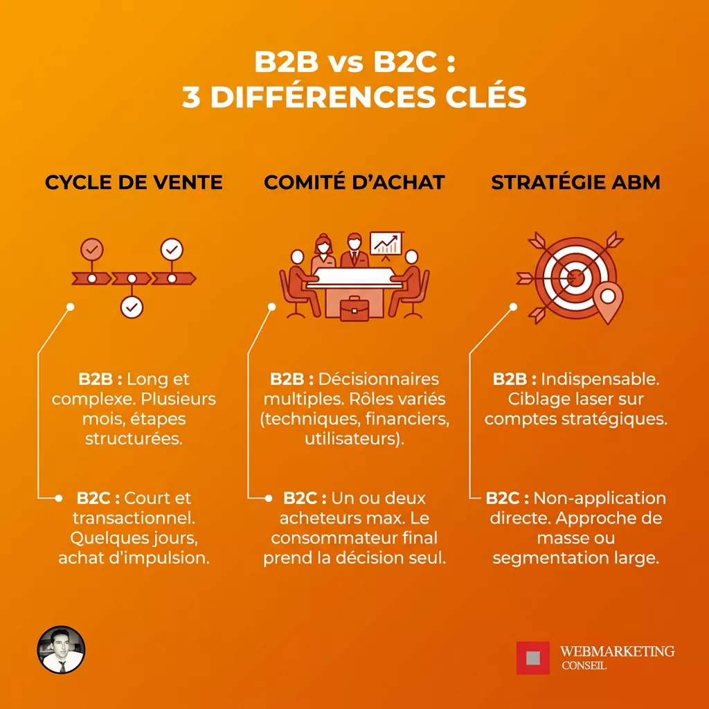 Différences webmarketing B2C et B2B