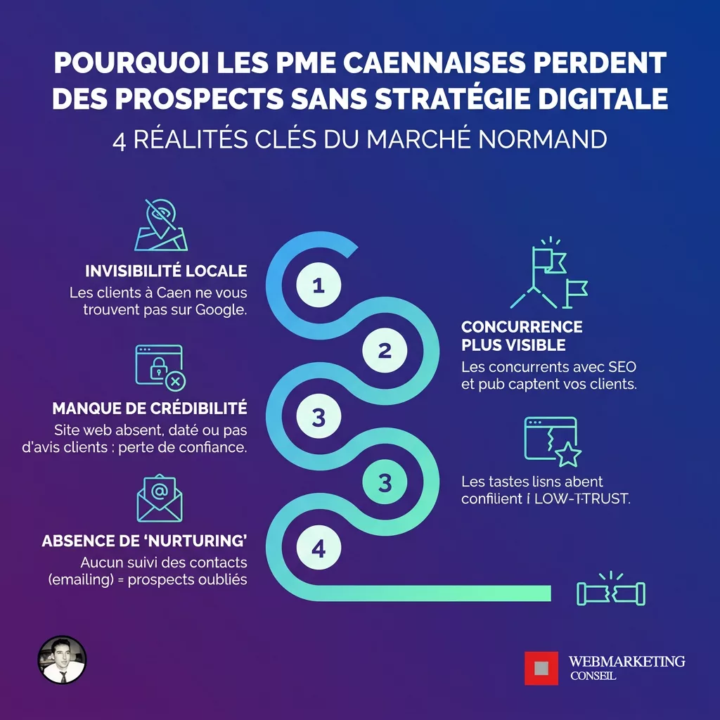Infographie PME caennaises et marketing digital