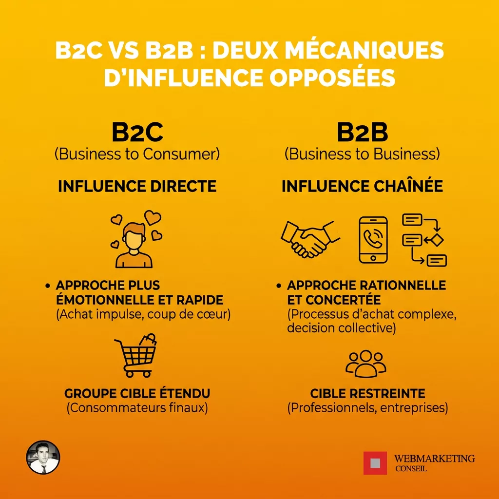 Comparatif influence B2C et B2B