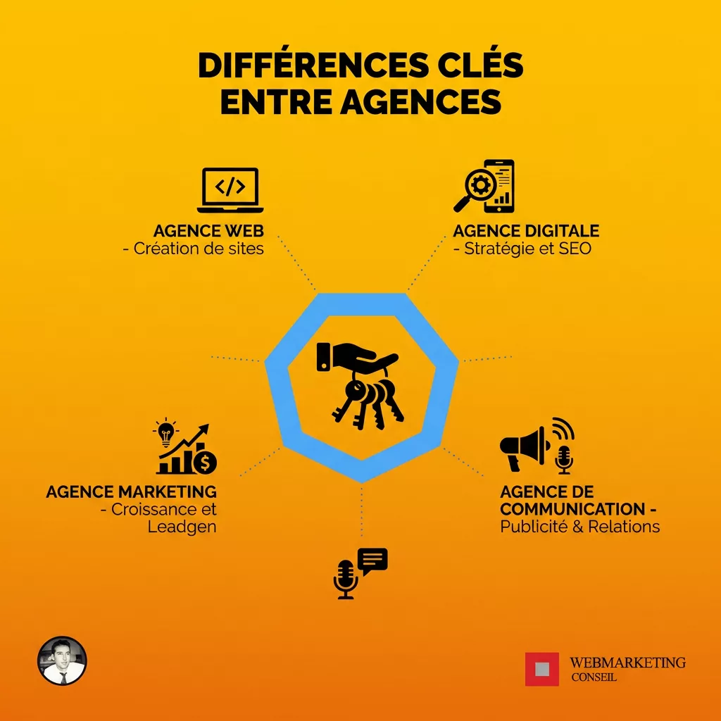 Comparatif types d'agences marketing