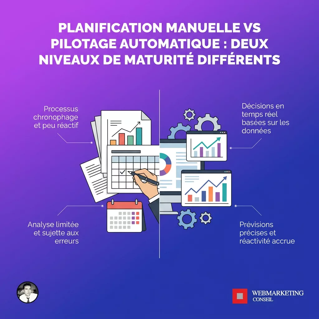 Comparatif planification manuelle et automatisation avancée
