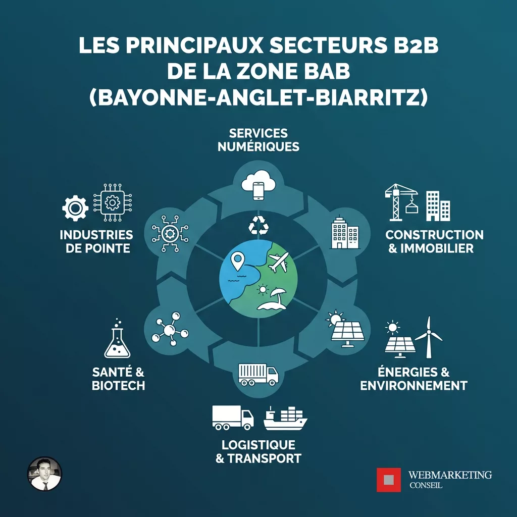 Secteurs B2B zone BAB infographie