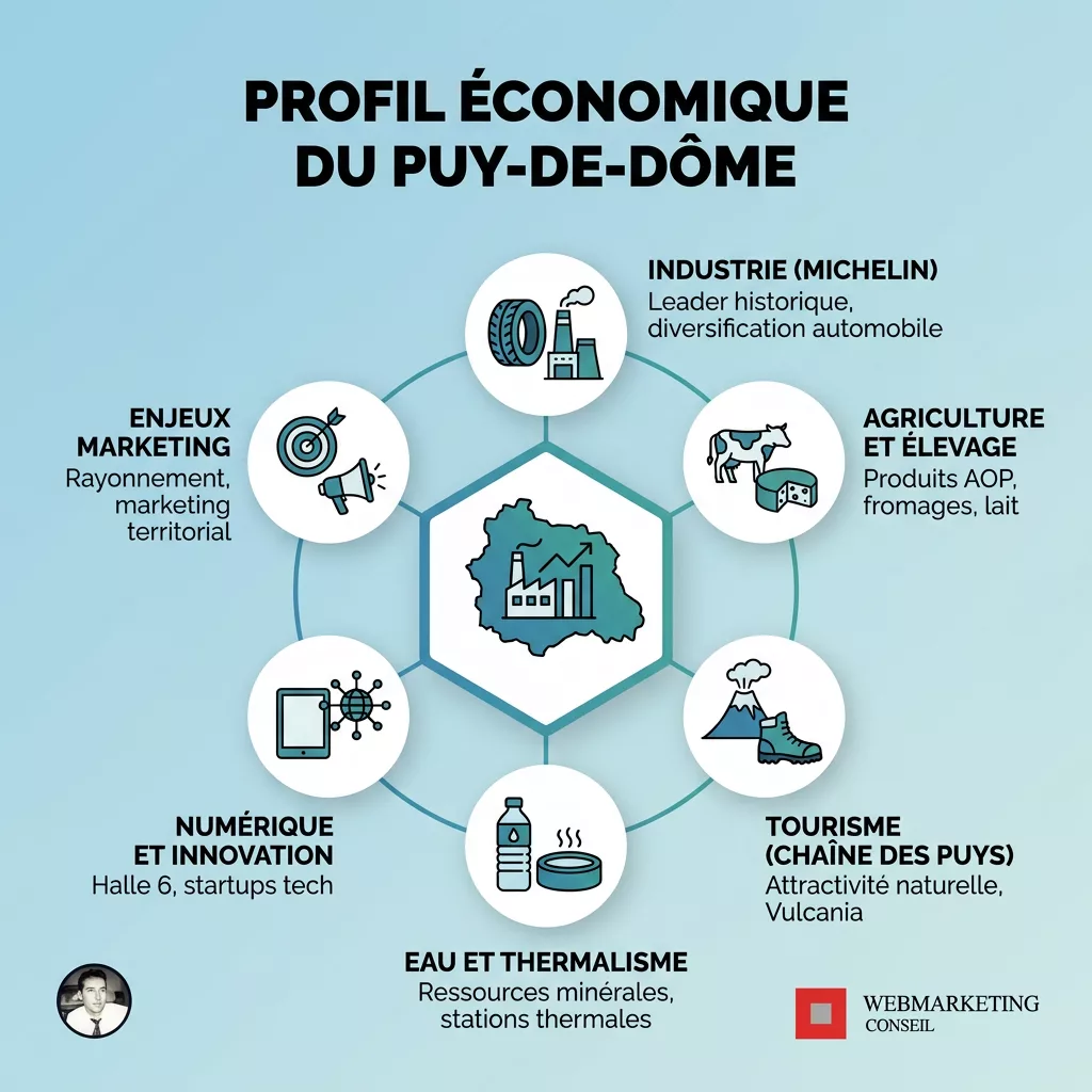 Infographie secteurs économiques Clermont-Ferrand