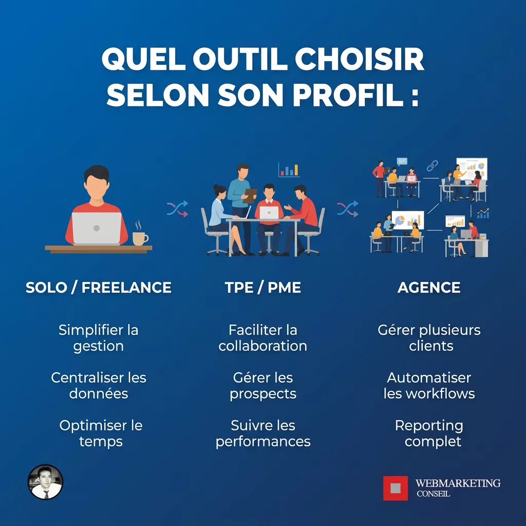 Grille de critères de choix d'outil par type de profil