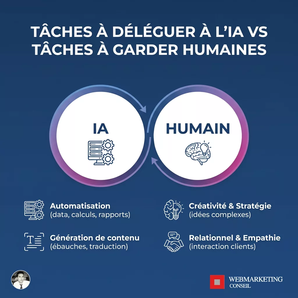 Répartition tâches IA et humain