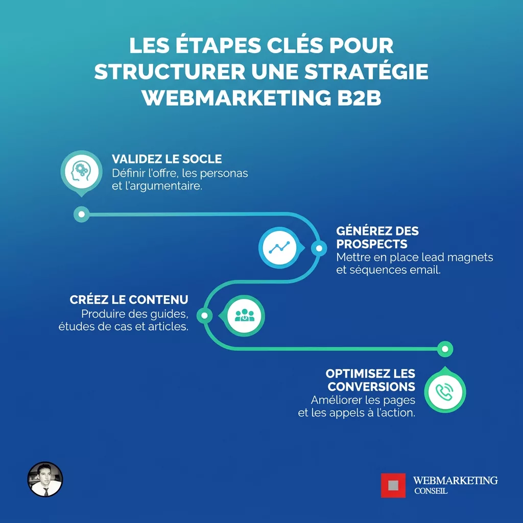Étapes stratégie webmarketing B2B