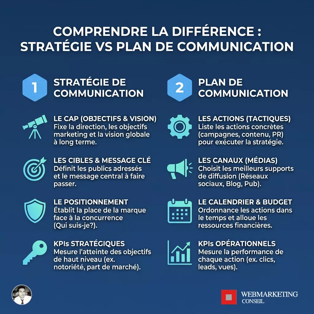Stratégie vs plan de communication