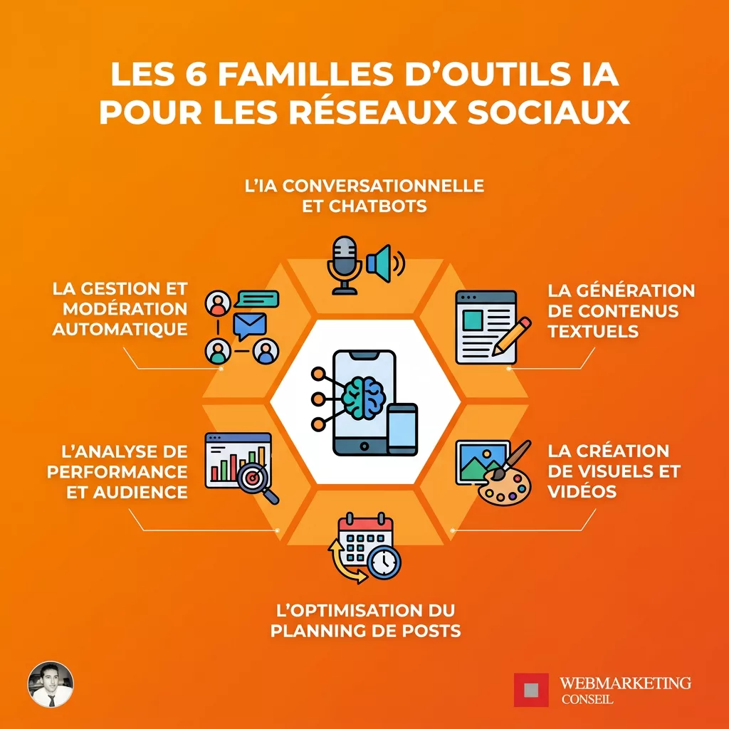 Schéma des six catégories d'automatisation IA