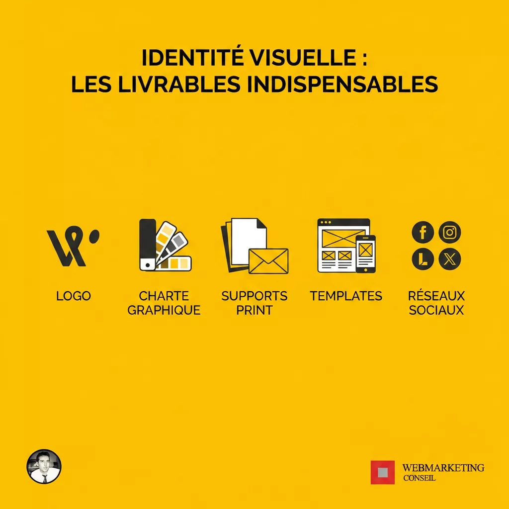 Infographie livrables identité visuelle agence Troyes