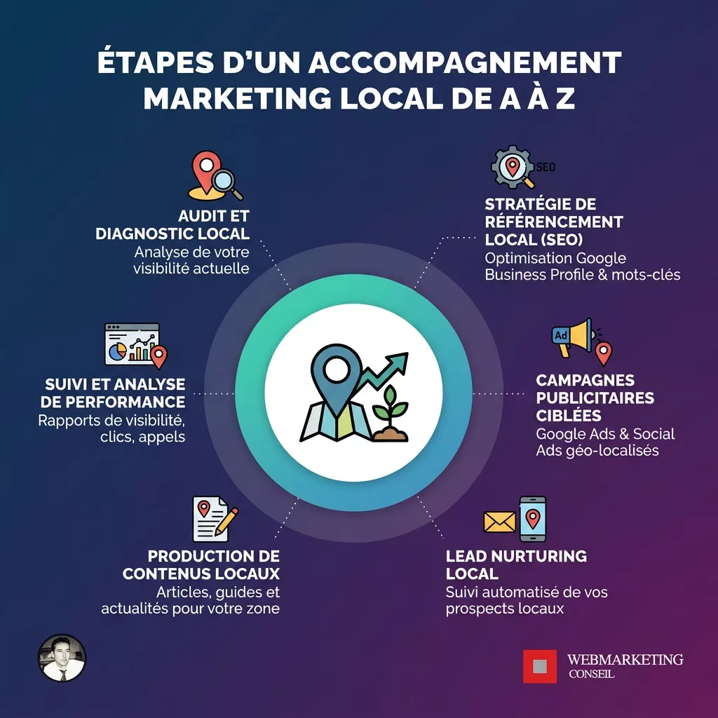 Processus accompagnement agence marketing Lens