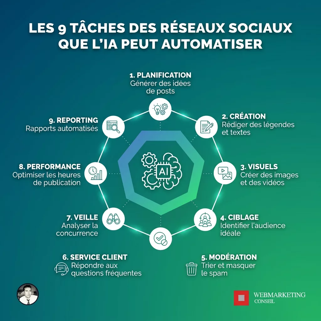 Liste illustrée des tâches automatisables par IA